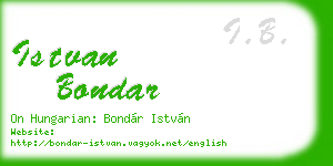 istvan bondar business card