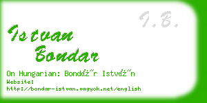 istvan bondar business card